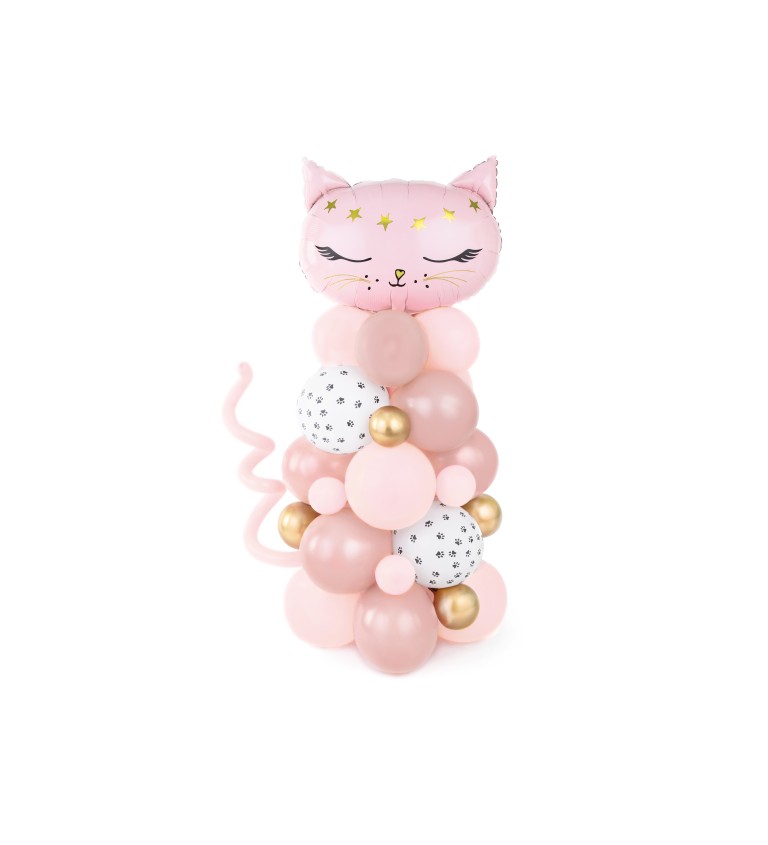 Balónky - růžová kočka