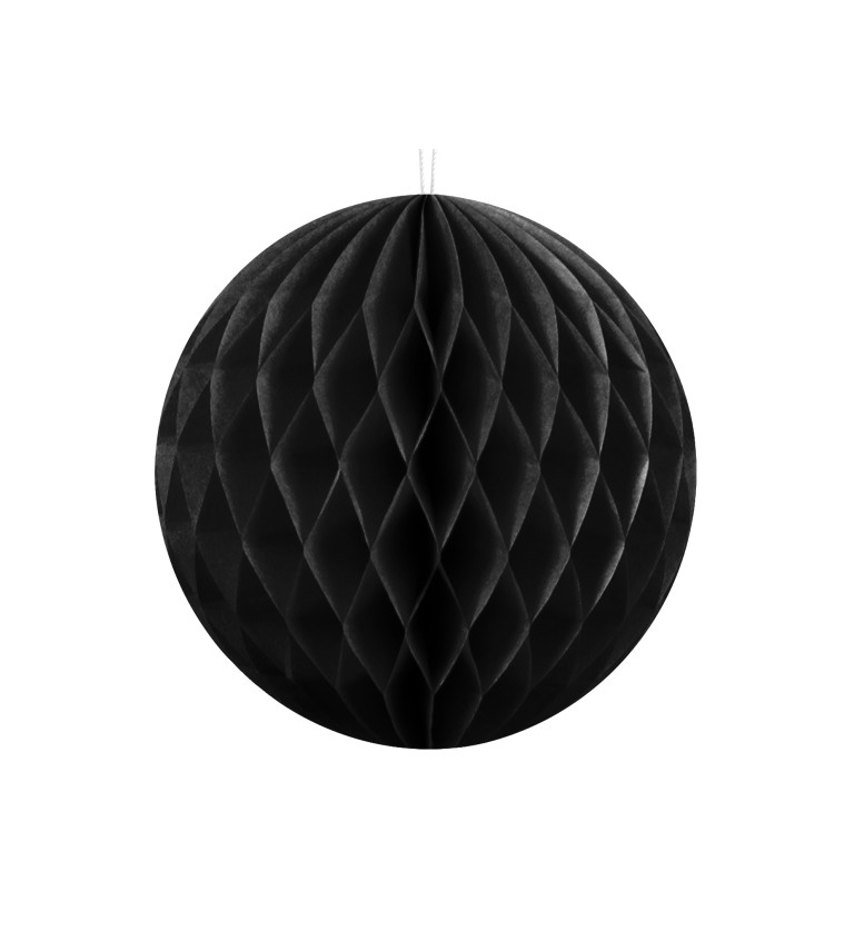 Černá papírová koule - 10 cm