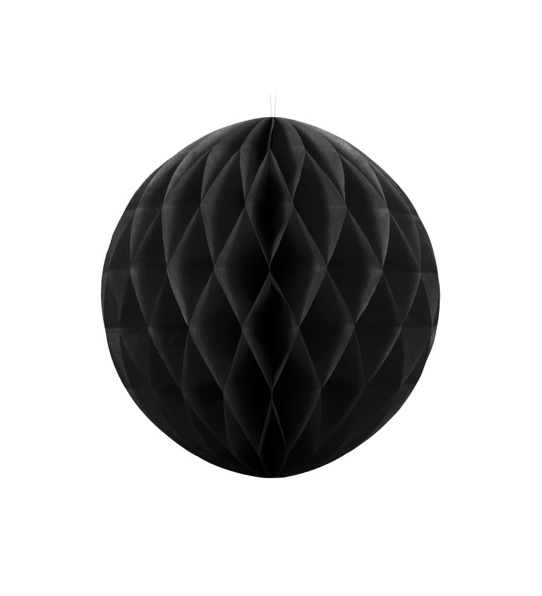 Černá papírová koule - 20 cm
