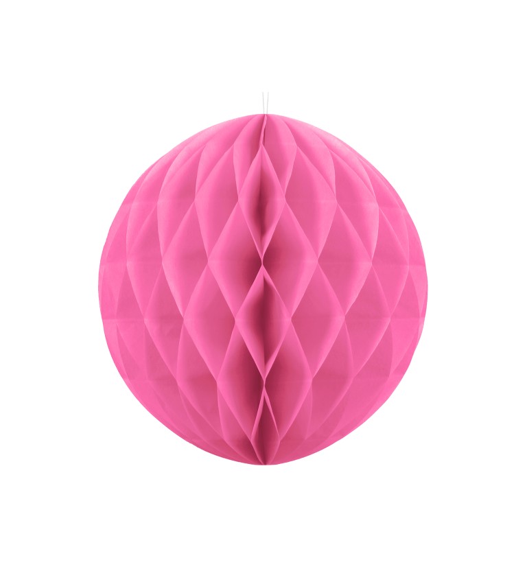 Růžová papírová koule - 40 cm
