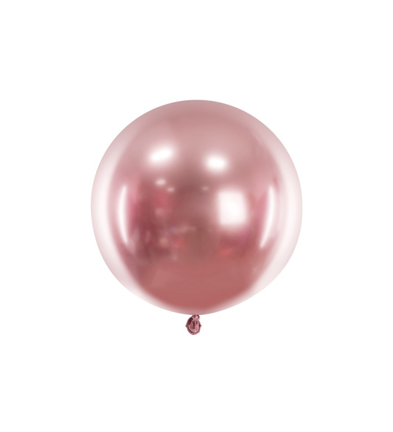 Lesklý mega balónek - růžové zlato