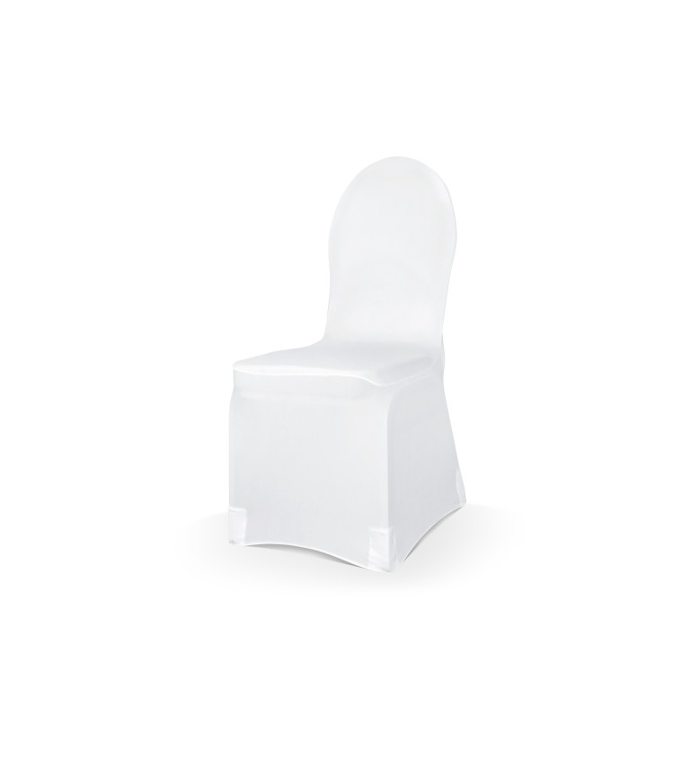 Elastický potah na židli - bílý