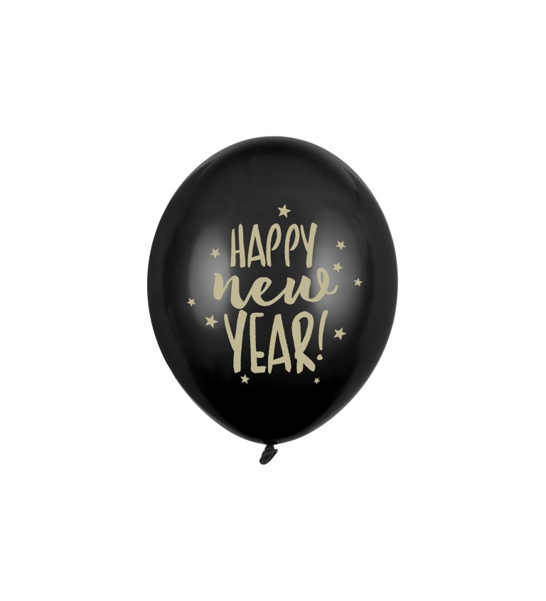 Nový rok - černé balónky