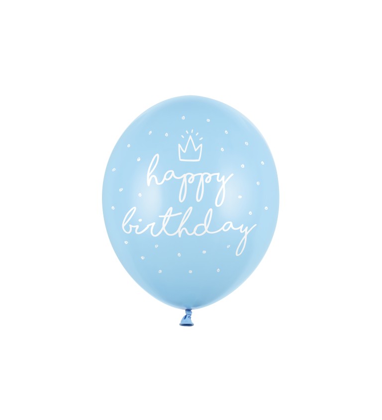 Modré balónky Happy Birthday