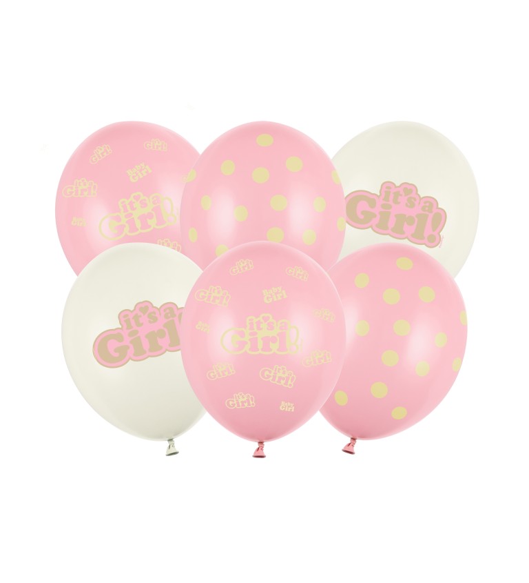 Pastelové balónky - It's a Girl