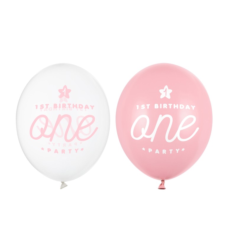 Balonek růžový  - 1 st birthday