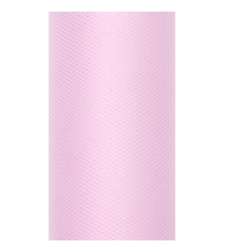Jemně růžový dekorativní tyl