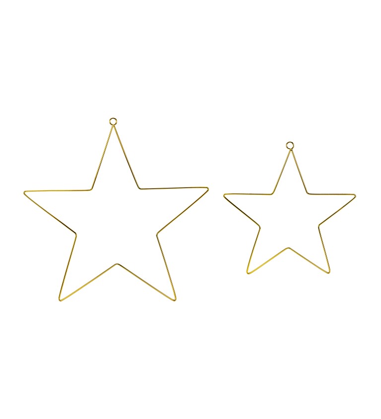 Kovové dekorace - hvězdy