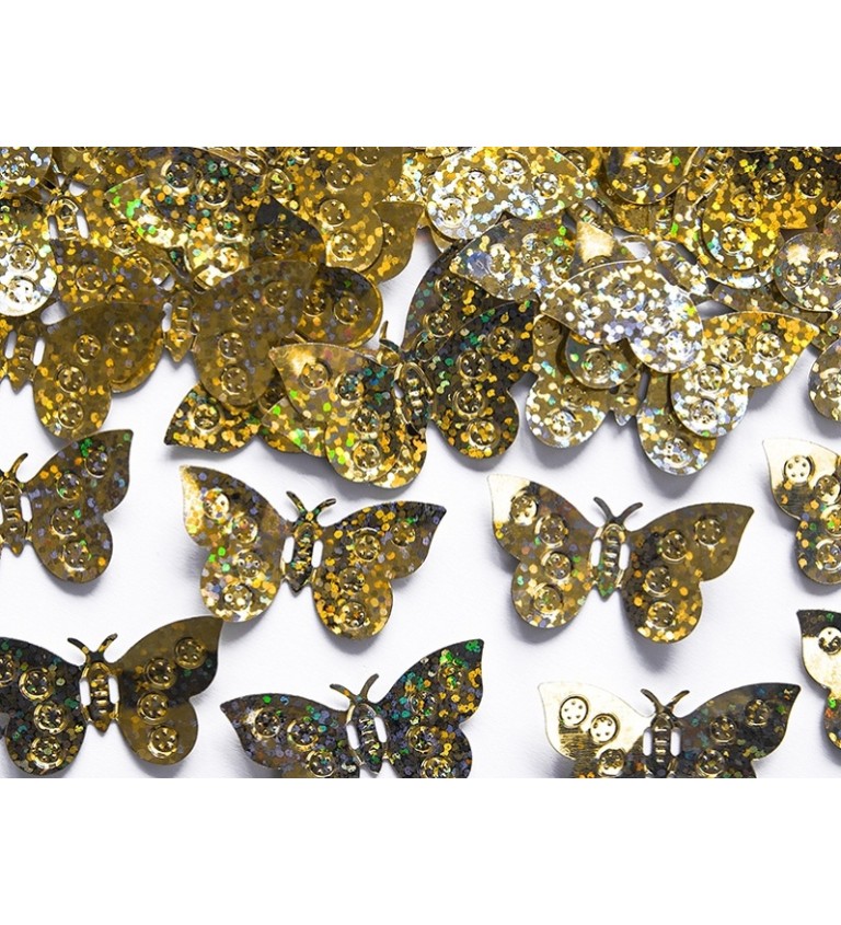 Konfety motýlci zlatí