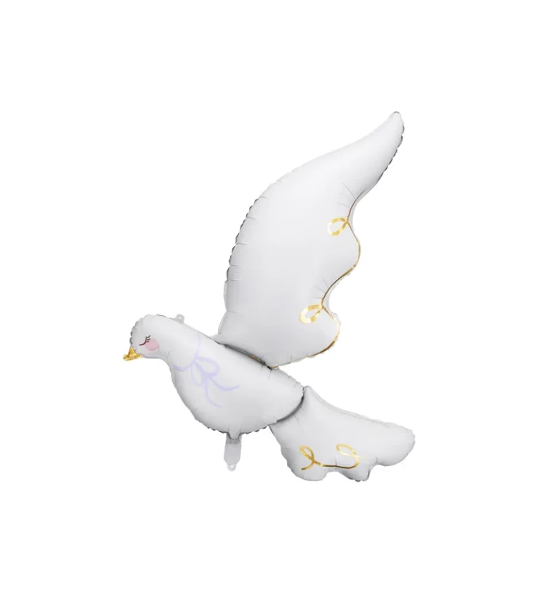 Fóliový balónek - bílá holubice