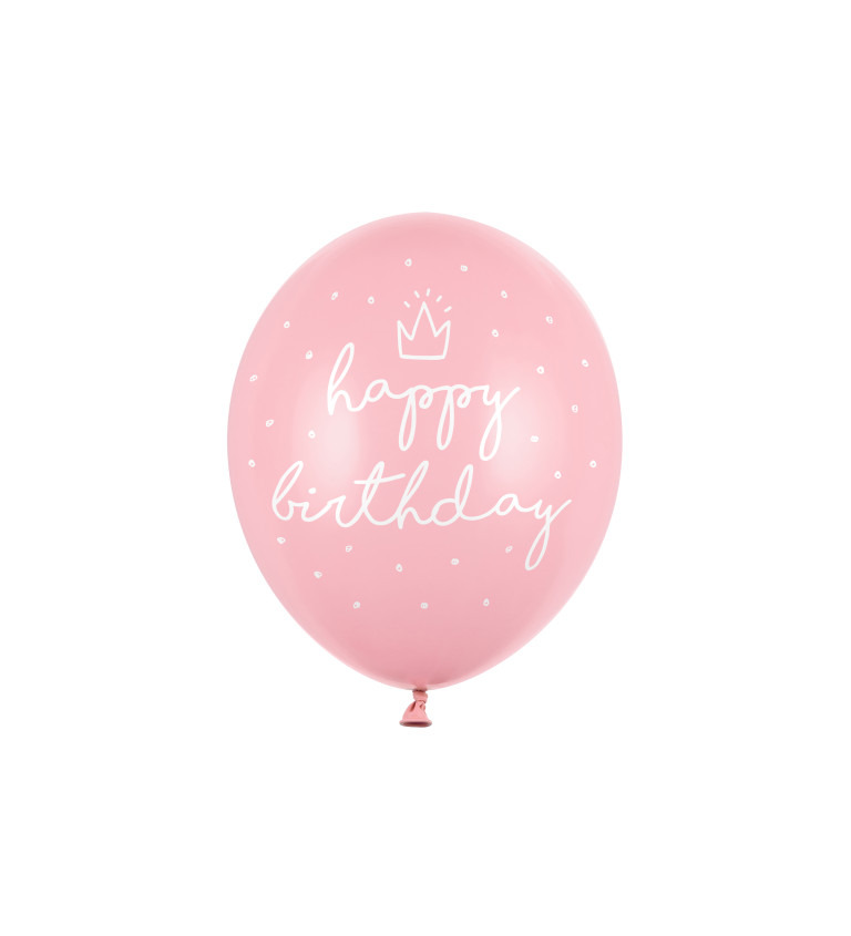 Balonek - happy bday - růžová