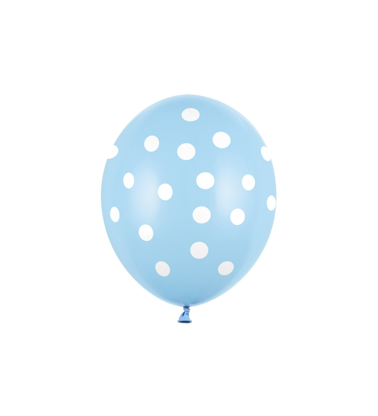 Balónek latexový modrý s puntíky