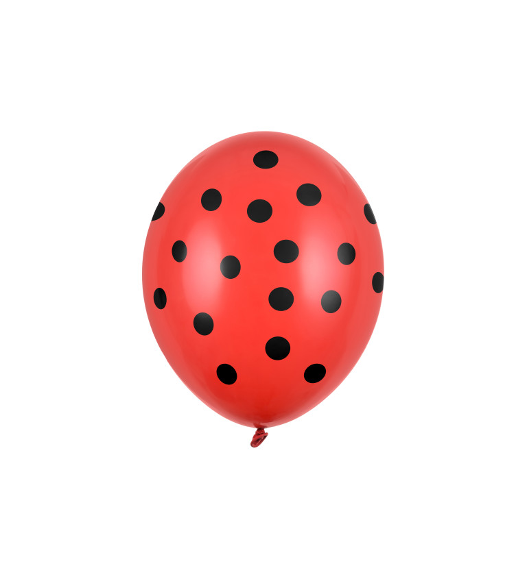 Balonek - červený s puntíky