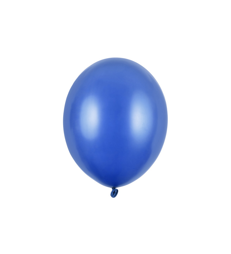 Modré metalické balónky - 10 ks