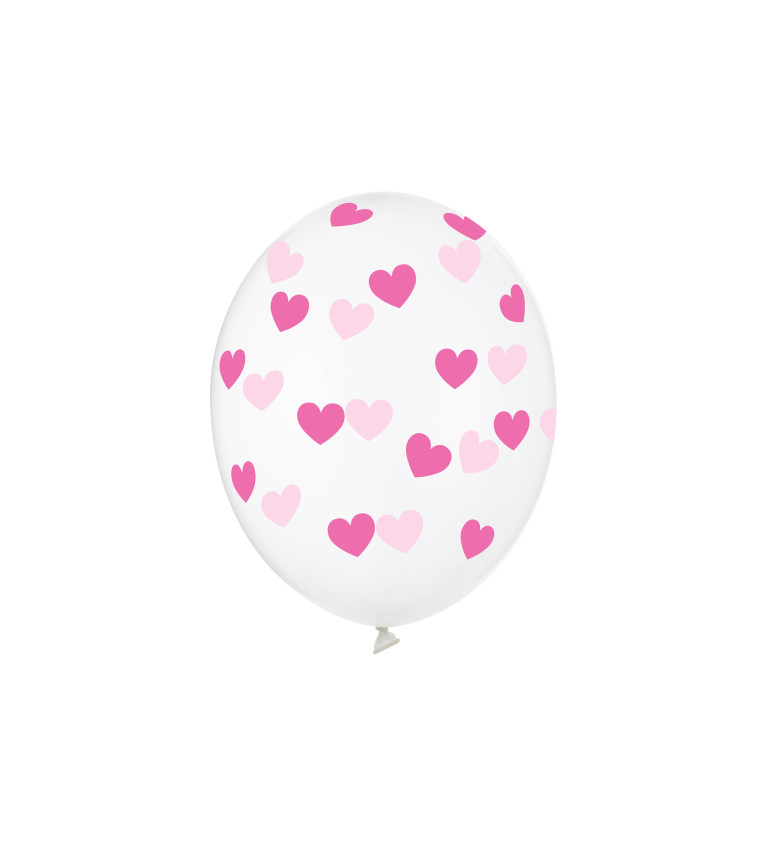 Latexové balónky - růžová srdce