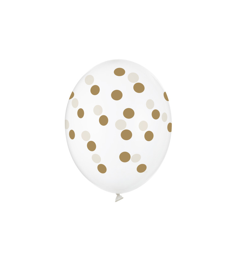 Balónky latexové - průhledné s puntíky