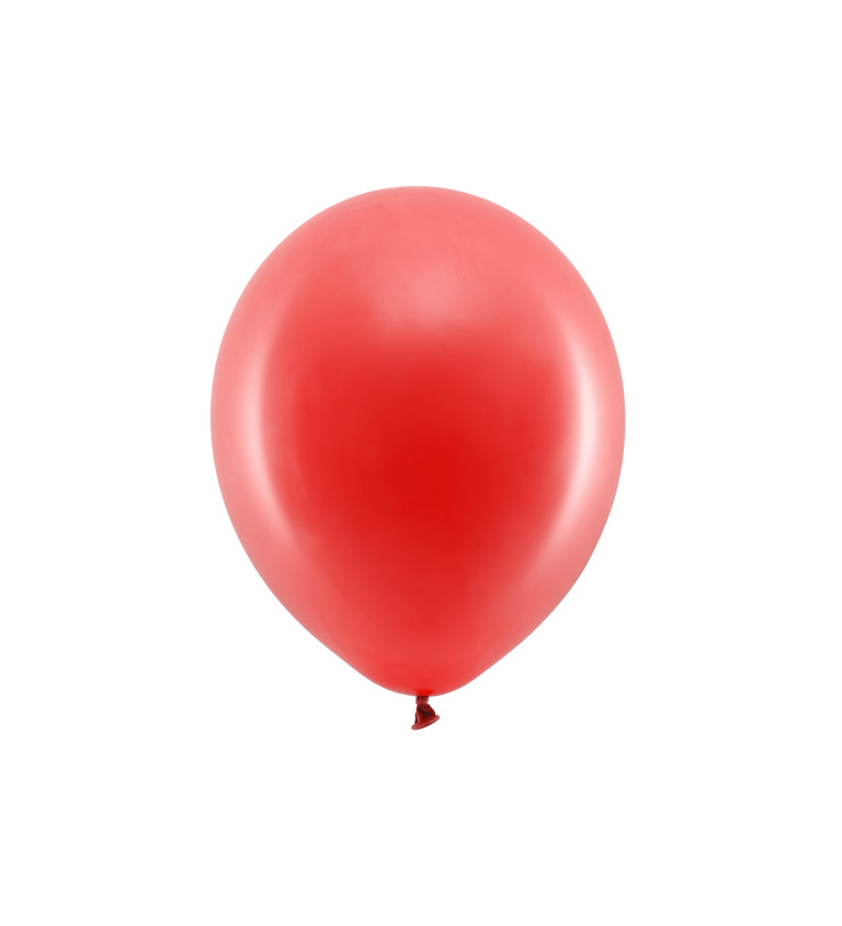 Pastelové balónky - červené - 10 ks