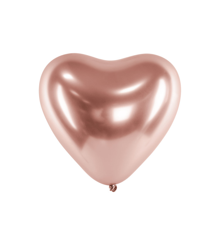 Fóliové balónky Srdce - rose gold