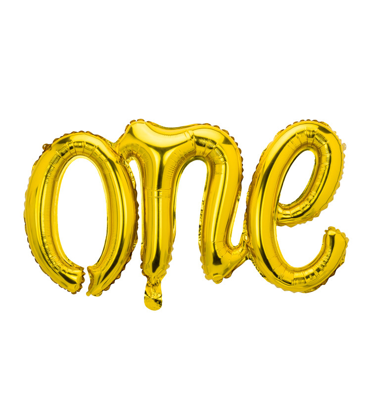 Fóliový balónek One - zlatý