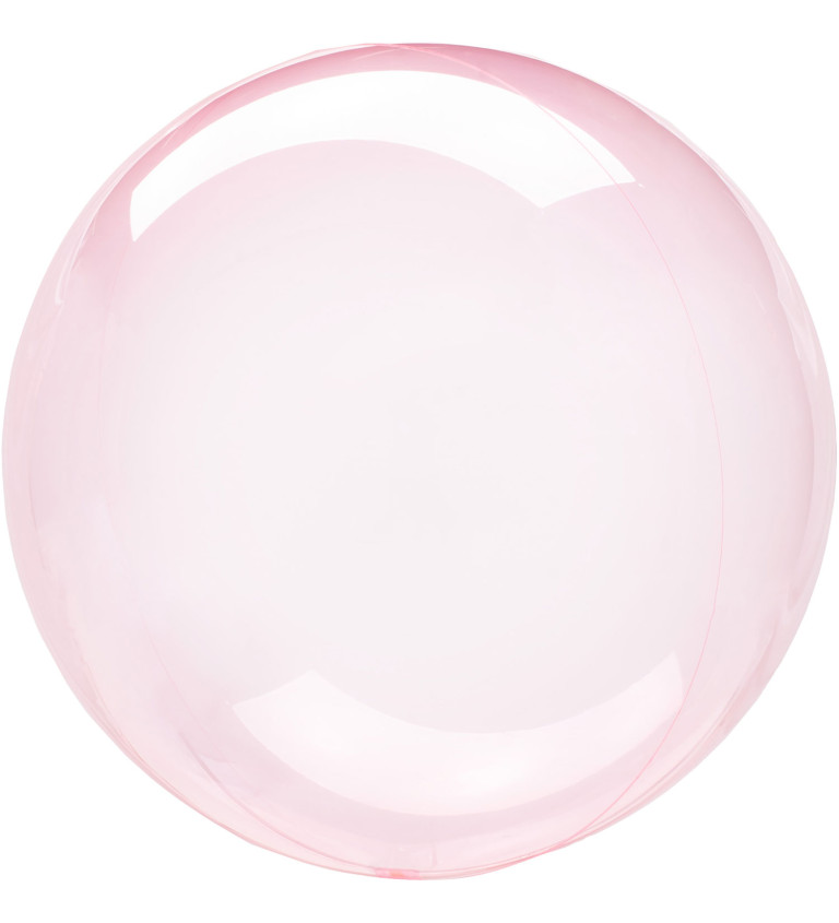 Průhledný světle růžový balón