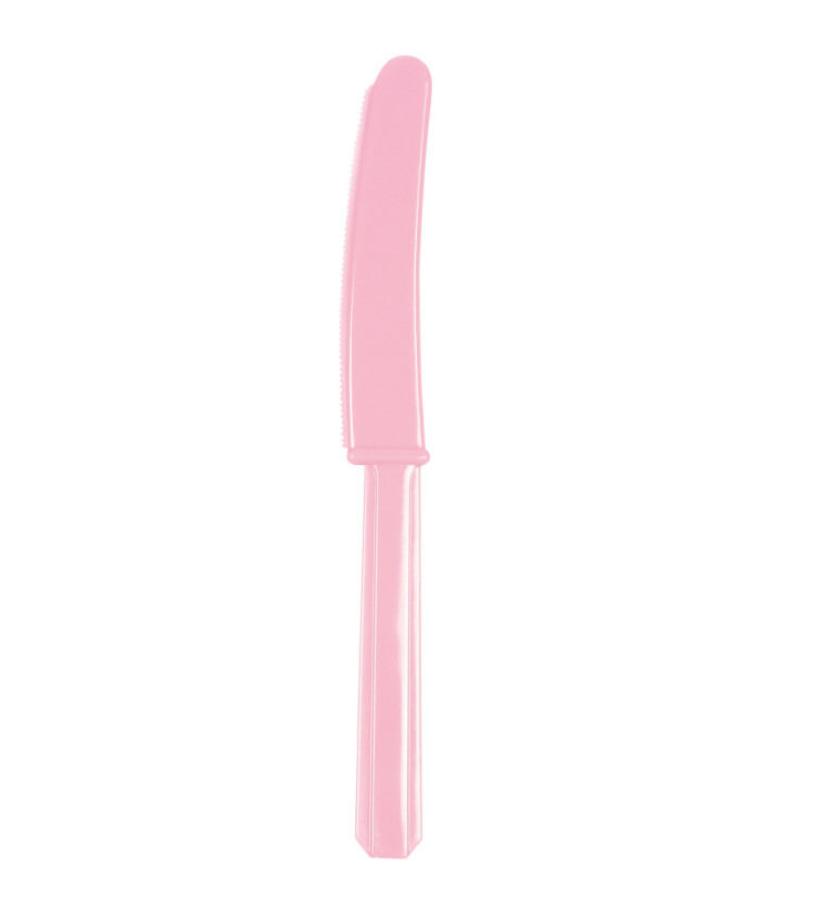 Růžové plastové nože