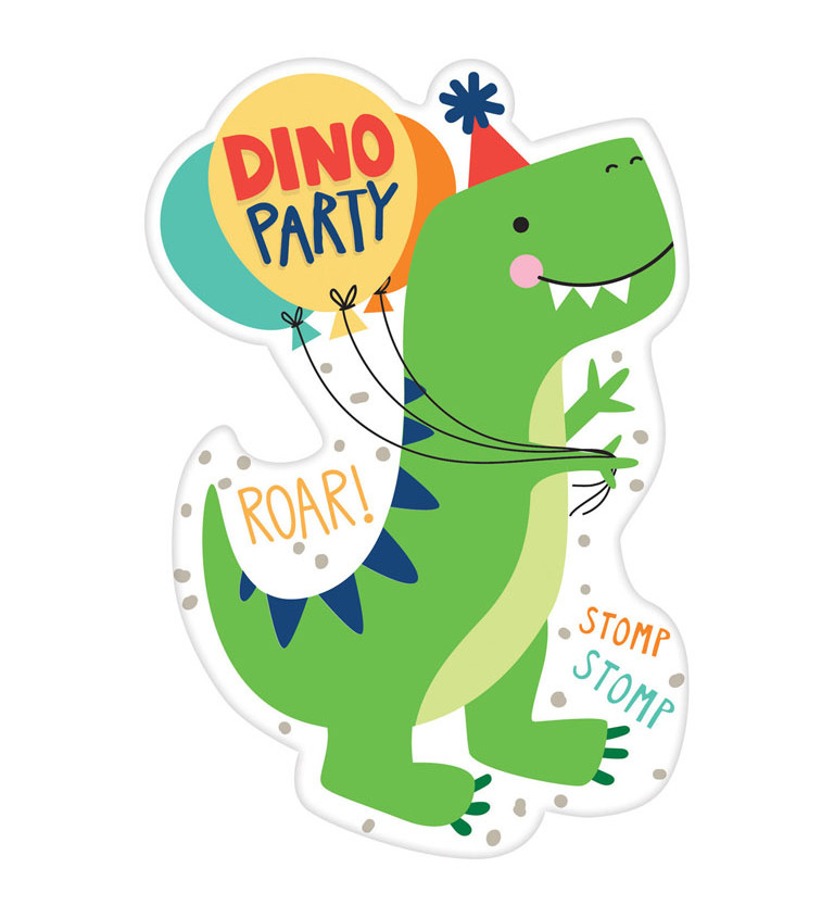 Pozvánky zelené - Dino párty