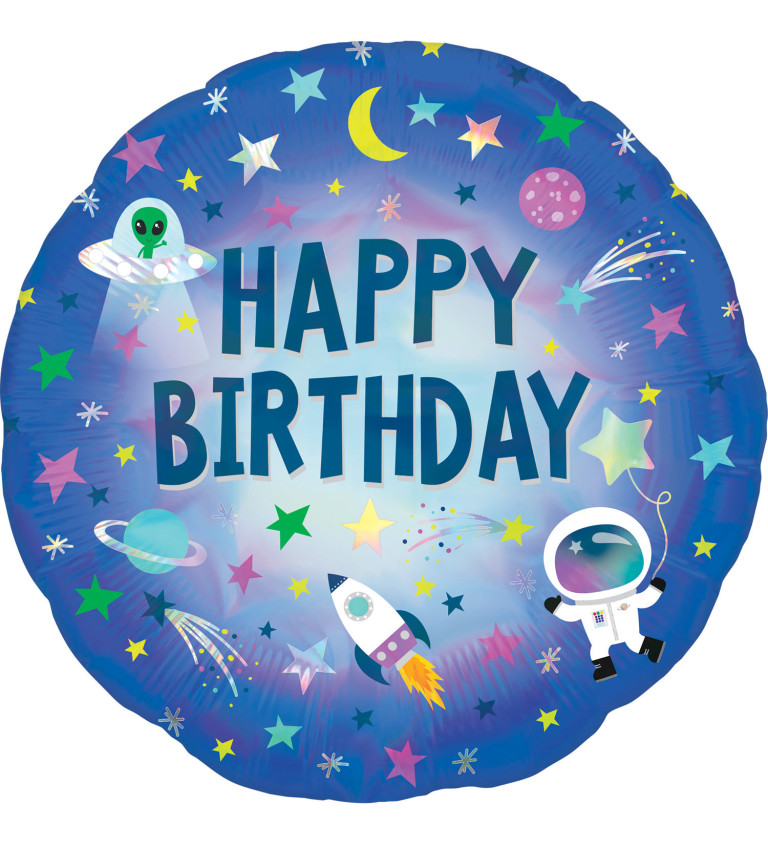 Balónek - vesmír Happy Birthday