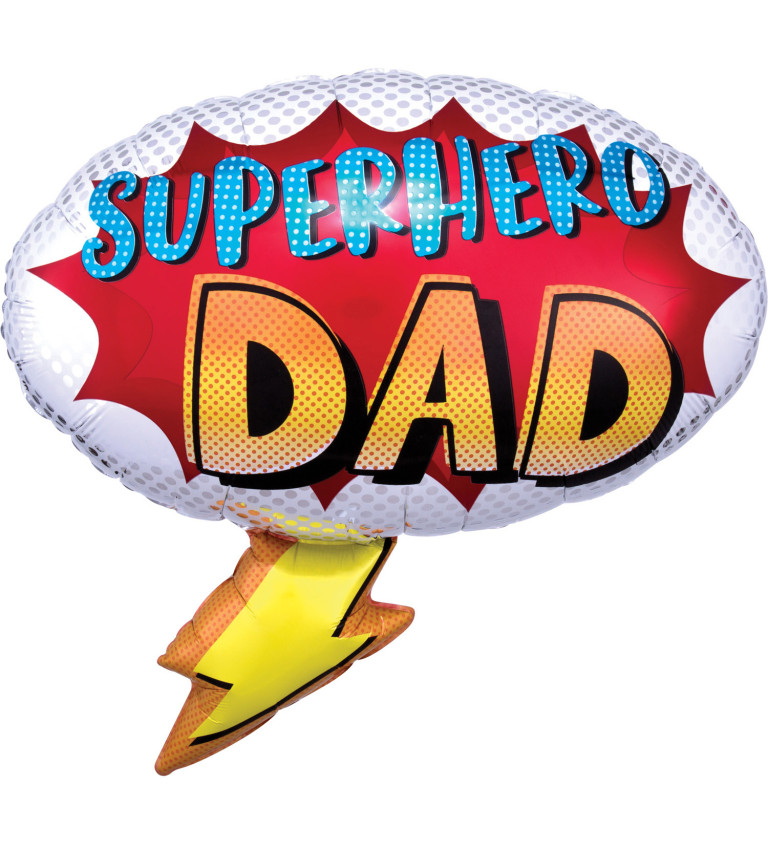 Fóliový balónek - nápis Superhero Dad
