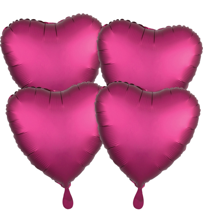 Set balónků - růžová srdce