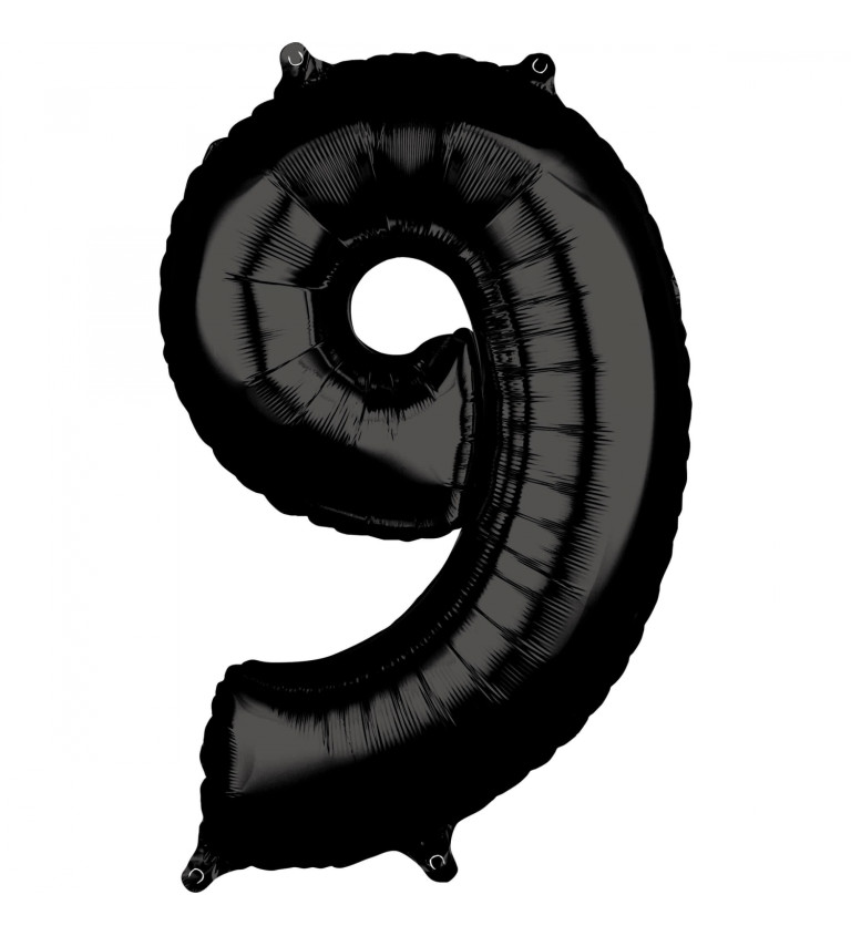 Černý balónek - číslice 9