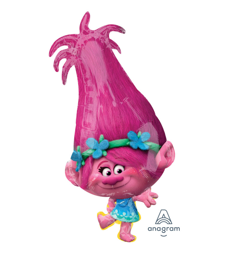 Balón postavička Trolls Poppy