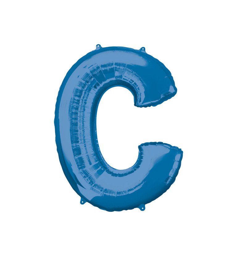 Fóliový balónek písmeno C - modrý