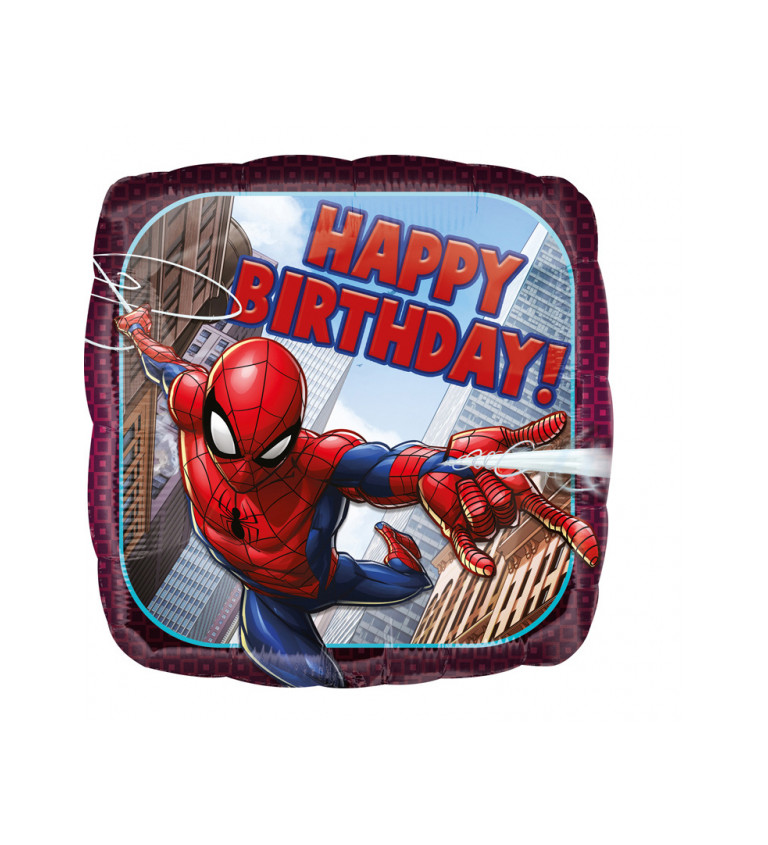 Balonek Happy birthday (Spider-Man)