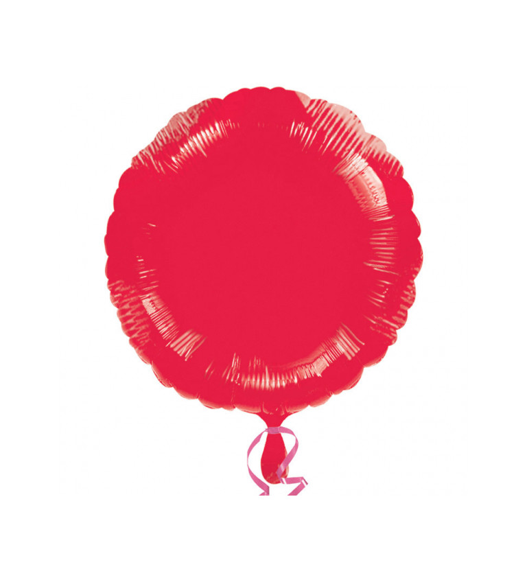 Fóliový balónek kolečko - červené