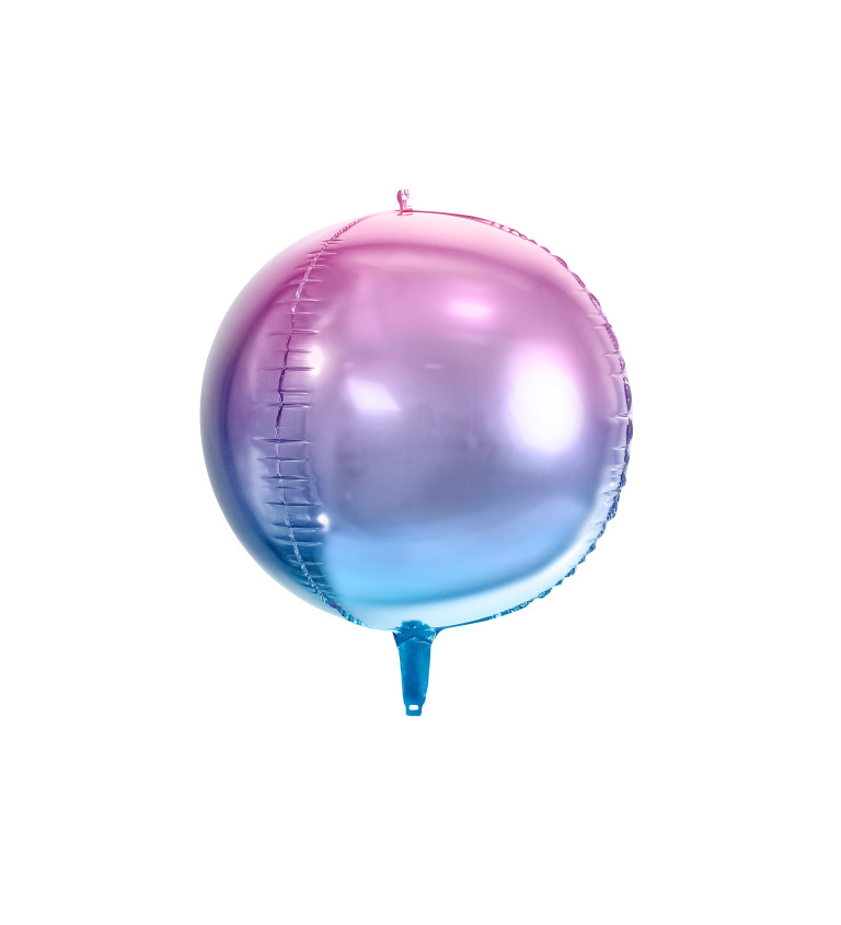 Metalický fialovo-modrý fóliový balónek