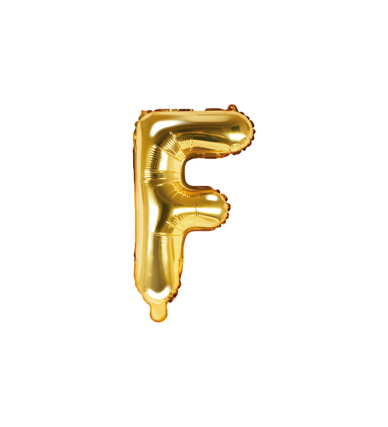 Zlatý fóliový balónek - písmeno F