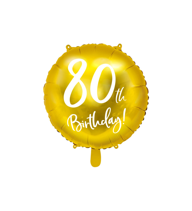Fóliový balonek - 80 (zlatý)