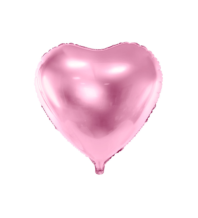 Fóliový balónek srdce - růžový