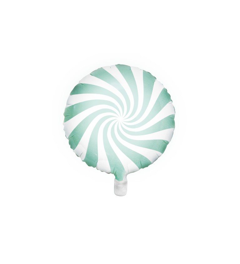 Balónek pastelový - Candy - zelená/bílá