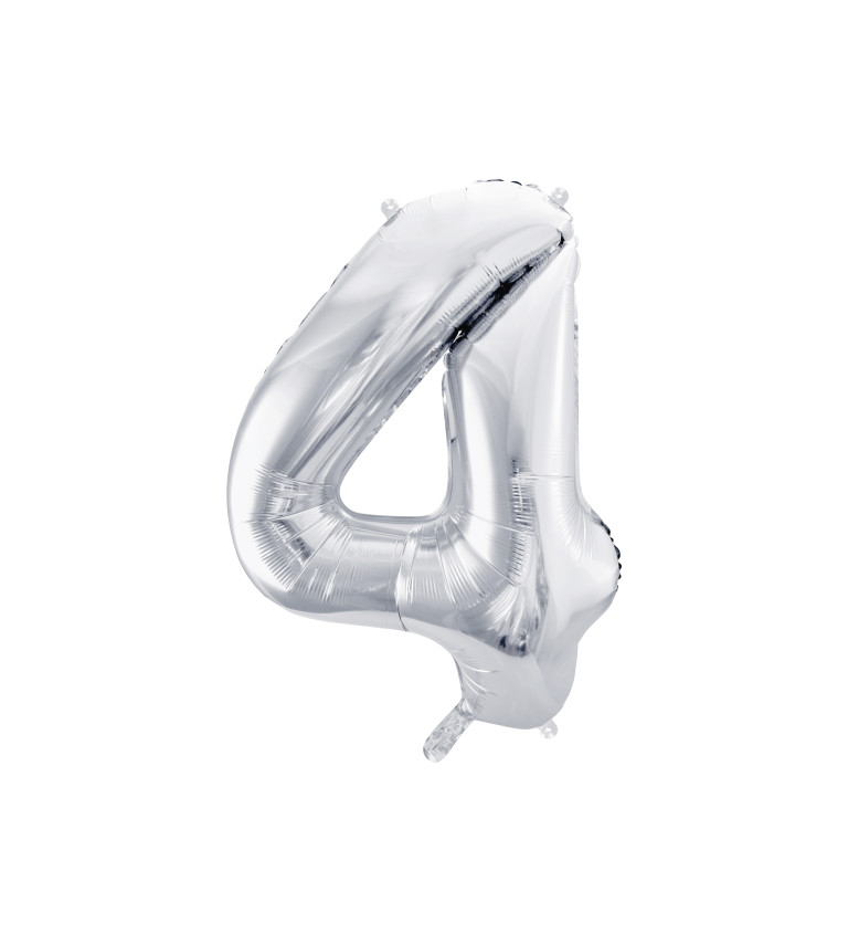 Fóliový balónek 4 - stříbrná