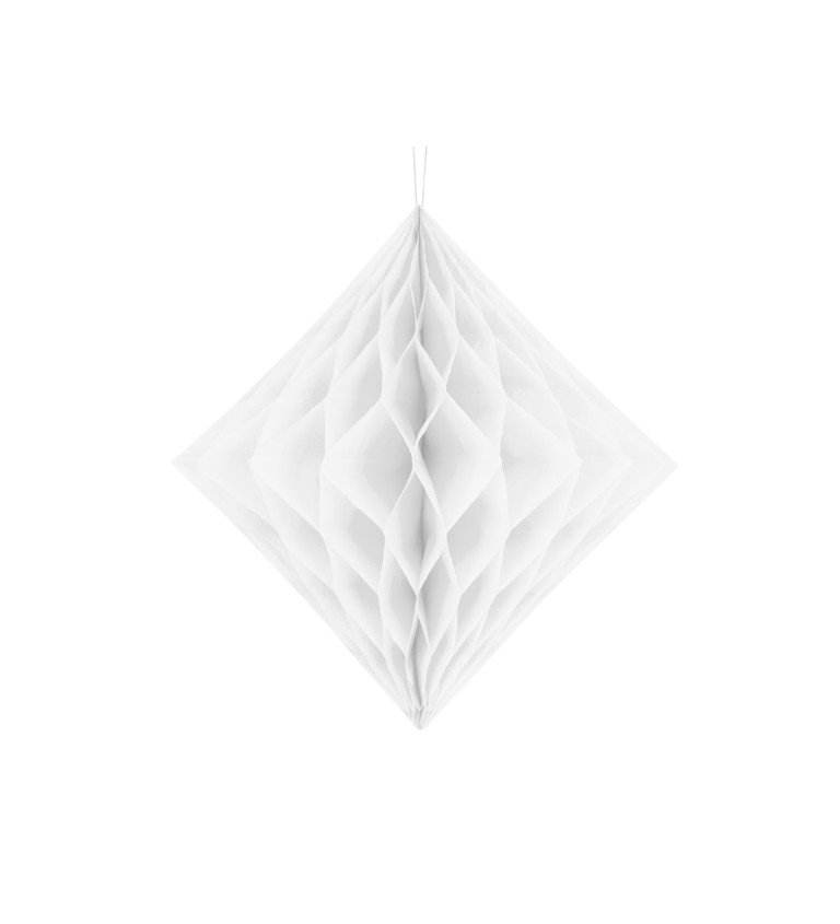 Bílý papírový diamant - 30 cm