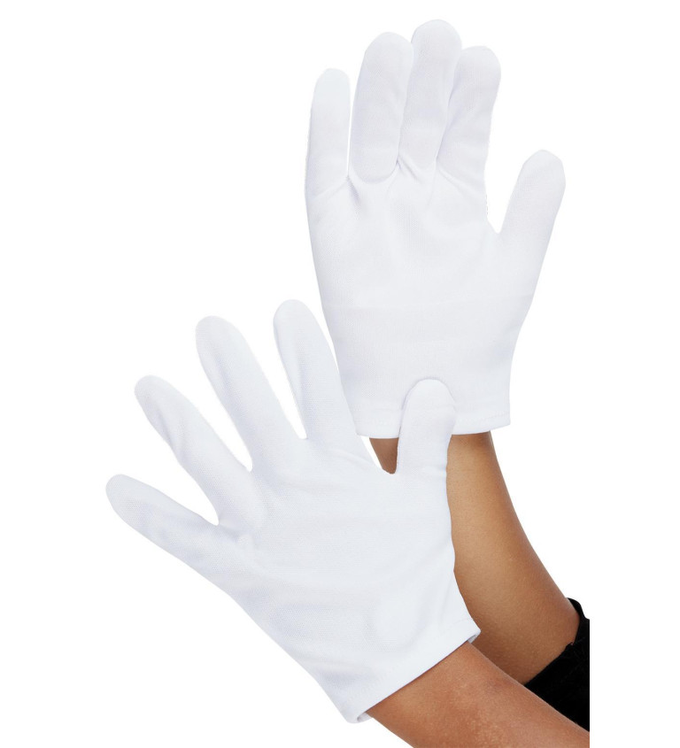 Bílé dětské rukavičky