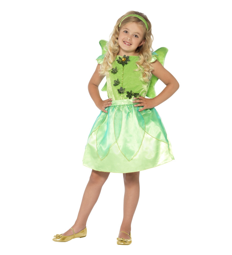 Zelená víla Dětský kostým