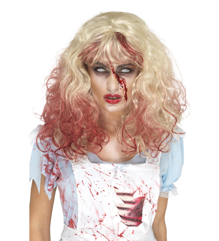 Zombie - krvavá dámská paruka