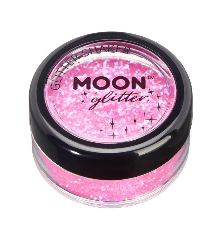 Třpytky moon - růžová barva