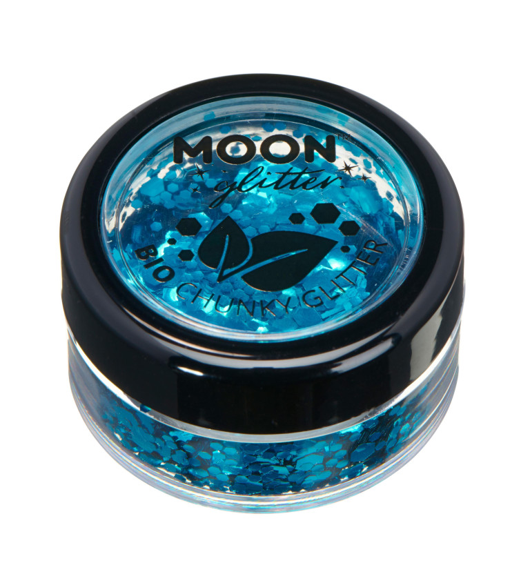 Třpytky Moon BIO - modré velké
