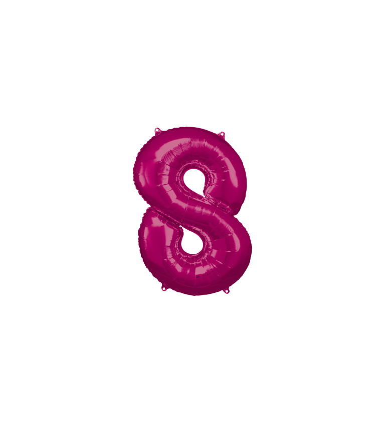 Balonek čísllo 8 - tmavě růžová