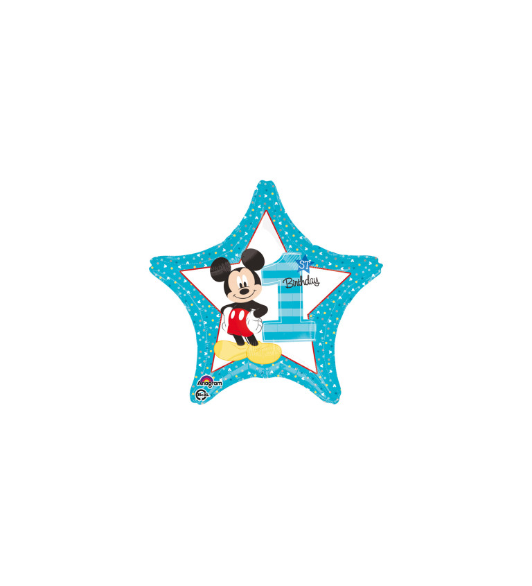 Balonek První narozeniny - Mickey Mouse