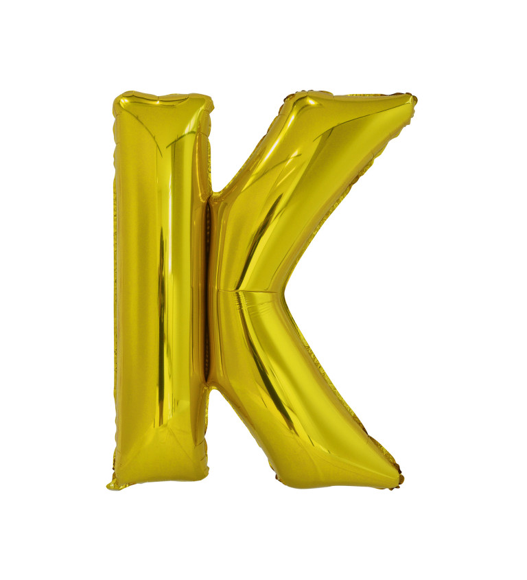Velký zlatý fóliový balónek - písmeno K