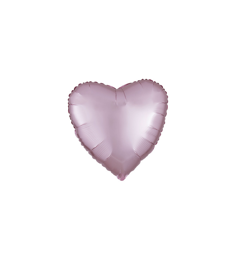 Pastelové růžové srdce - balónek